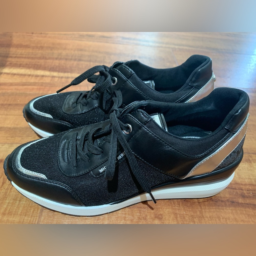 Michael Kors Black & Silver Tennis Shoe